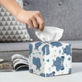 thumbnail image 6 of Susaid Cute Hippos Print PU Leather Tissue Box Cover, Square Decorative Tissue Holder, for Living Room, Bedroom, Dining-Table,Kitchen,Office,Car, 6 of 7