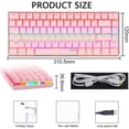 thumbnail image 3 of AK33 Mechanical Keyboard, Wired Rainbow Backlit USB Gaming Mechanical Keyboard For Gamers(Blue switch), 3 of 8