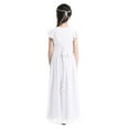 thumbnail image 3 of iiniim Kids Wedding Flower Girls Junior Bridesmaid Princess Chiffon Long Dress Party Ball Gown White 8, 3 of 7