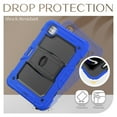thumbnail image 6 of FJLBDE Case for iPad Pro 11 Inch (M4 2024/M5 2025), Rugged Shockproof Tablet Cases Cover with Kickstand Shoulder Strap, Blue, 6 of 7