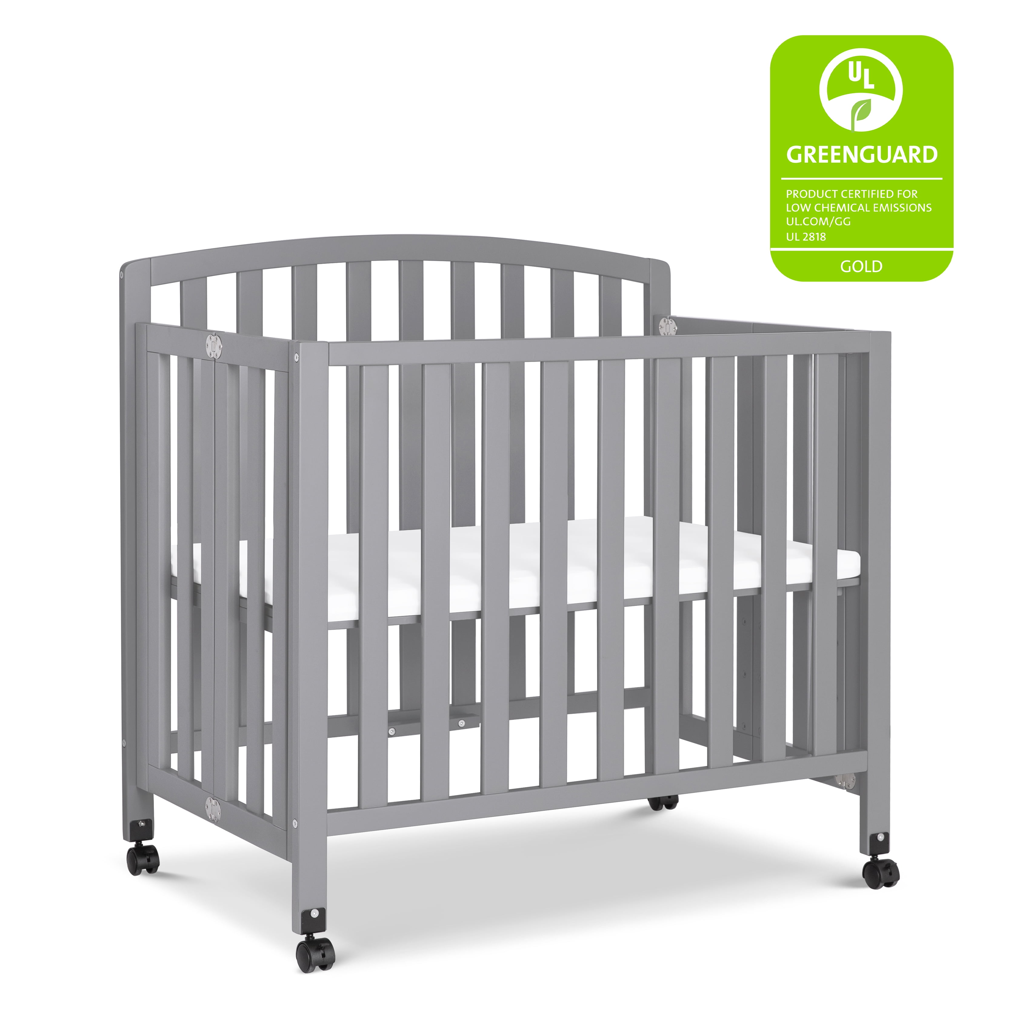rolling mini crib