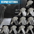 thumbnail image 3 of KINGTACK High Pressure Shower Heads, 7.2Inch 2 in 1 Rainfall Shower Head & Handheld Showers with Magnetic Docking System, 10-Setting Handheld Shower Head with 59" Rotatable Stainless Steel Hose, 3 of 9