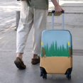 thumbnail image 3 of Blue Bigfoot and Guitar Pattern Luggage Cover Fashion Suitcase Cover Baggage Covers Fit 25-28 Inch Luggage (Go Travel), 3 of 5