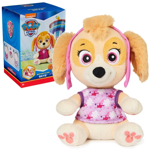 PAW Patrol, Bedtime Plush Skye, 10-Inch Stuffed Animal with Reversible Outfit, Kids Toys for Boys & Girls Ages 3 and Up