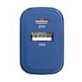 thumbnail image 6 of Powertek Ultra 20W USB-C PD + 18W USB-A Wall Charger, Blue, Dual Port Charging Block, Fast Charge Two Devices, 6 of 6