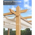 thumbnail image 6 of Lumiparty 10x13 FT Outdoor Pergola with Retractable Canopy, Weather-Resistant Aluminum Frame, Modern Patio Shelter for Backyard, Deck, Garden, Beige, 6 of 7