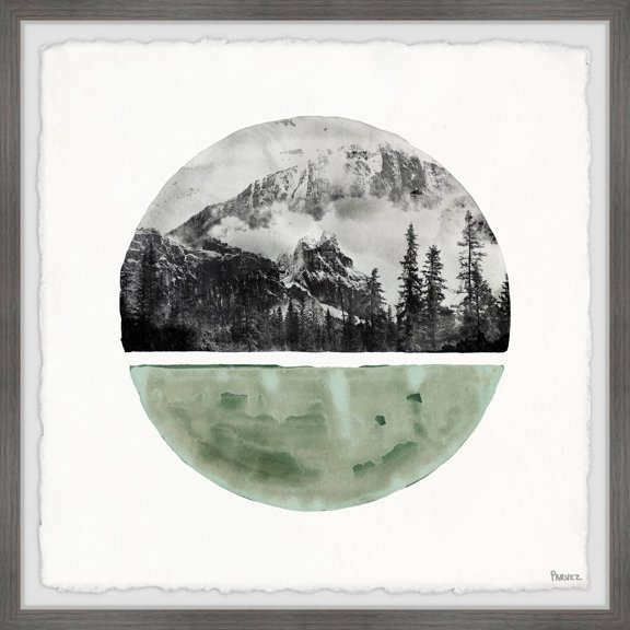 Parvez Taj "Green Cold Mountain" Framed Painting Print