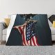 thumbnail image 1 of Fotbe American Flag Manta de Franela con Estampado, Manta Ultrasuave para Cama, Sofá, Auto, Hipoalergénica y Antibolitas-80"x60", 1 of 6