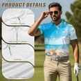 thumbnail image 5 of Aplkyhs Matching Golf Shirts for Couple Starfish Shell Quarter Zip Couple Golf Matching Outfits Breathable Fabric Mens Hawaiian Shirt Keep Cool in Hot Weather Machine Washable, 5 of 6