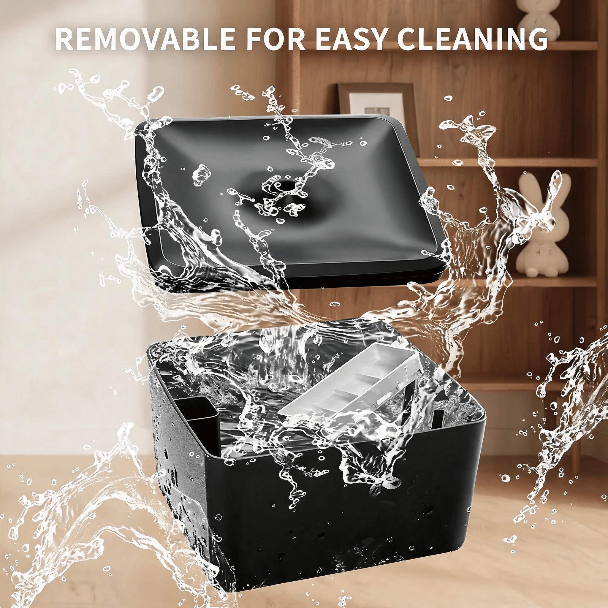 Automatic Pet Water Fountain, Ultra Quiet Circulating Drinking System with Fresh Flowing Water for Hydrated Cats Dogs, Black/3800ml