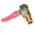 thumbnail image 4 of Interrupteur d'Arrêt en Laiton Robuste, Raccord Fileté NPT 1/4 '' Ou 3/8 '' - Femelle à Mâle Rouge, 1/4, 4 of 4