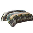 thumbnail image 2 of 4 Piece Twin Size Quilt Set with Nature Inspired Print, Multicolor- Saltoro Sherpi, 2 of 5