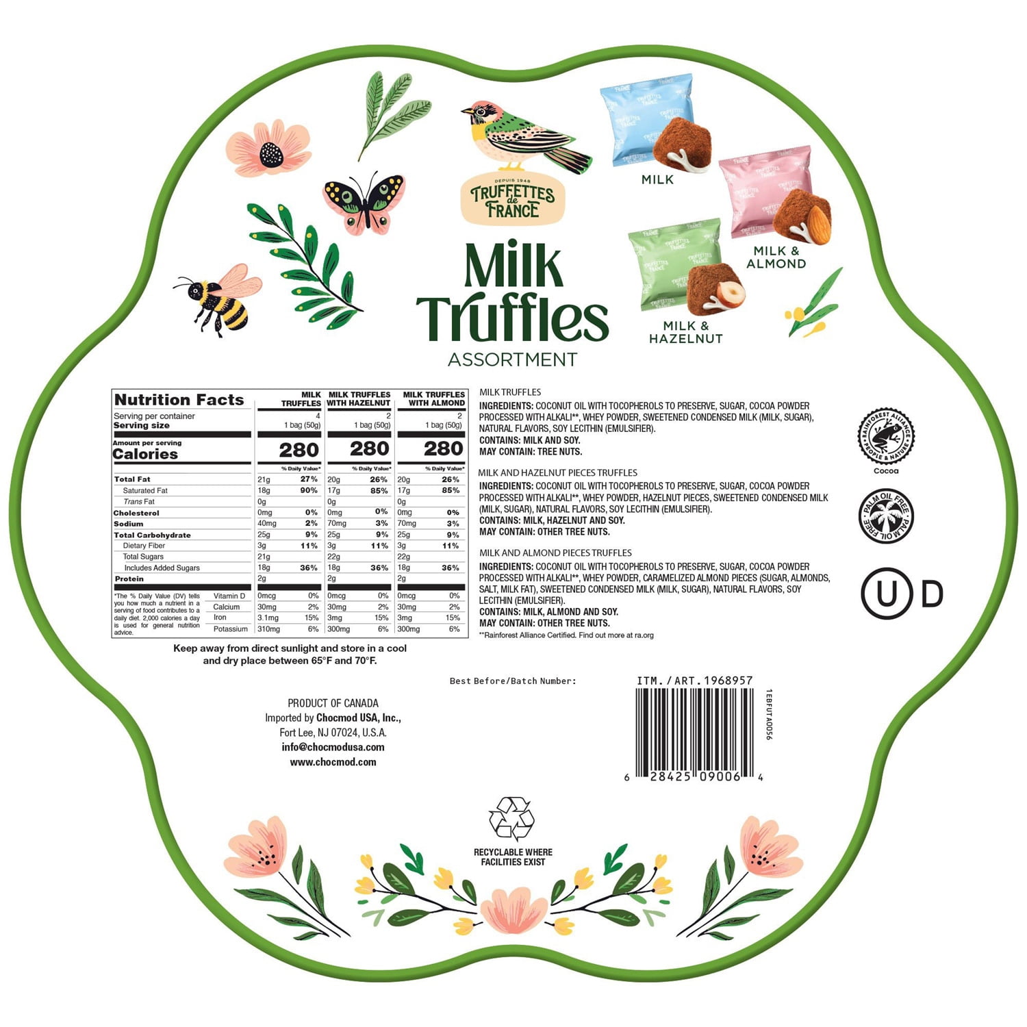 Truffettes de France Milk Truffles Spring Assortment, 14 Ounce