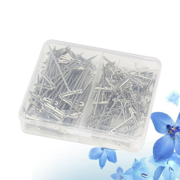 LABSERRON 100Pcs Silver T Pins for Sewing and Knitting in Stainless Steel T Bar Head