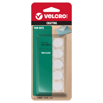 VELCRO Brand Thin General Purpose Tape | General Purpose/ Low Profile | Perfect for Home, Classroom or Office | 5/8" Dots Circles, 15 Count - Clear