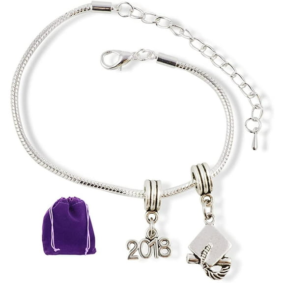 2018 Graduation Party Gifts for Her Bracelet Jewelry Charm Gift for Women and Men Accessories Favors Class of 2018 Grad Gifts