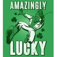 thumbnail image 2 of Junior's Marvel St. Patrick's Day Spider-Man Amazingly Lucky  Graphic Tee Kelly Green 2X Large, 2 of 3