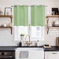 thumbnail image 2 of Green Grunge Street Style Painting Brush Print Ombre Design Kitchen Curtains Small Short 39 Inch Length, Bedroom Living Room Curtains, Light Filter Cafe Curtain Drapes 2 Panels Set 55''x39'', 2 of 9