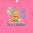 thumbnail image 4 of Inktastic 1st Birthday Bear with Cake and Balloons Boys or Girls Baby T-Shirt, 4 of 5