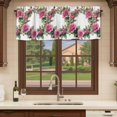 thumbnail image 6 of Rose Flower Curtain Valances for Windows, Kitchen Valance Window Treatments Panel 2 Pack, Watercolor Spring Floral Farmhouse Modern Rod Pocket Short Curtains for Bathroom Bedroom 42 x 18 Inch, 6 of 8