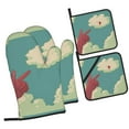 thumbnail image 1 of Cartoon Creativity Shot Oven Mitts and Pot Holders Sets Baking Sets for Kitchen BBQ Gloves Heat Resistant Cooking Cartoon 4 Pieces, 1 of 8