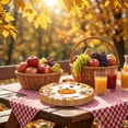 thumbnail image 4 of 20 Pcs Thanksgiving Disposable Paper Plates,Autumn Pumpkin Maple Leaf Pattern Decor Plate for Livingroom Picnic Holiday Gathering, 4 of 6