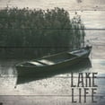 thumbnail image 2 of Allen, Kimberly 20x20 Gold Ornate Wood Framed with Double Matting Museum Art Print Titled - Lake Life Lake Canoe, 2 of 4