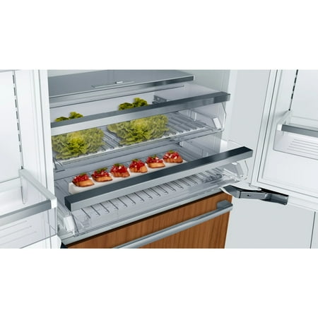 Bosch - Benchmark 19.4 cu. ft. French Door Built-In Smart Refrigerator - Custom Panel Ready