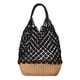 thumbnail image 1 of Bolso bohemio de la paja del bolso del cubo del totalizador de la playa del verano para las compras del viaje Negro Macarena bolsos de hombro de paja para mujer, 1 of 7