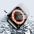 thumbnail image 6 of Rugged Case for Apple Watch 45mm Case Screen Protector, Shockproof Protective Case Bumper 9H Tempered Glass Screen Protector Cover for iWatch Series 9 8 7,1 Starlight+1 Clear, 6 of 9