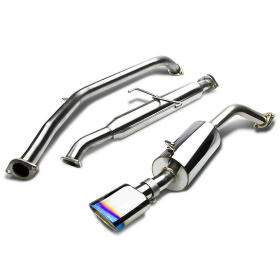 DNA Motoring For 08-15 Scion xB bB Stainless Steel Cat-Back Exhaust System w/Oval Burnt Muffler Tip