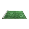 thumbnail image 2 of Ahgly Company Machine Washable Indoor Rectangle Medallion Emerald Green Traditional Area Rugs, 7' x 10', 2 of 4