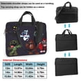 thumbnail image 2 of Zufioo Bestioles Souriantes pour Sac d'Ordinateur Portable, Sac à Bandoulière à Fermeture à Glissière pour Ordinateur, Sac Messager, Mallette, Adapté pour l'École, le Travail, les Voyages, 2 of 9