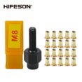 thumbnail image 2 of Hand Rivet Nut Tool Head Nuts Manual Riveter Rivnut Tool with steel nuts for M3 M4 M5 M6 M8 M10 M4 20 PCS Steel, 2 of 6