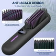 thumbnail image 6 of MOONORAH Cordless Hair Straightener Brush with Anion for Women, Electric Portable Ceramic Hot Straightening Comb for Travel with LCD Display & Hair Clips, Fast USB Rechargeable, Anti-Scald, Black, 6 of 13