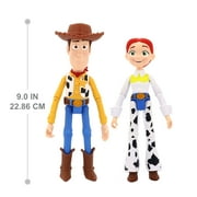 Disney and Pixar Woody & Jessie Action Figure Pack, 7-inch Scale Posable Authentic Character Dolls