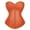 Orange, variant on EliteGoogv Women Black Satin Strapless Corset Bustier Waist Training Shapewear For Wedding Bridal Gown Formal Occasions,Black,M