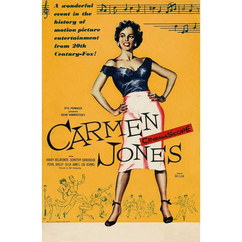 Carmen Jones movie POSTER (UK Style A) (11" x 17") (1954) Walmart