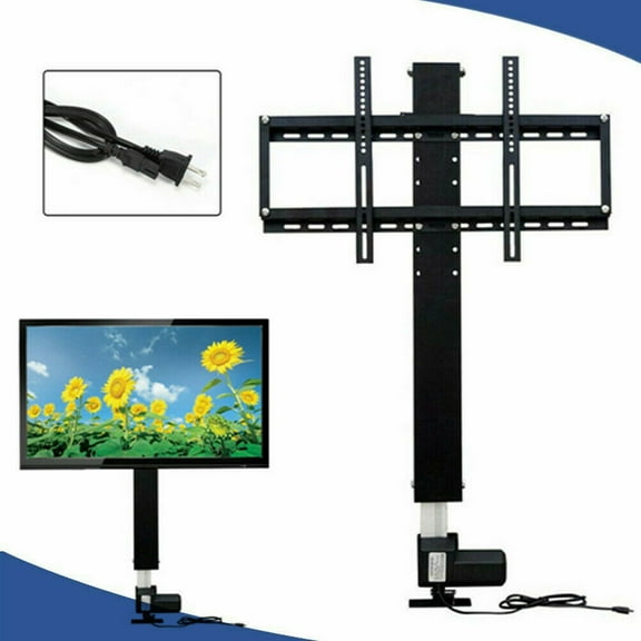 28" Motorized TV Lift Stand Mount Bracket for 26"-57" TVs With Remote Controller Electric LCD TV Stand Lift Mount Bracket Stroke 700mm for 26"-57" TV Cabinet Motorized TV Lift Mount Bracket