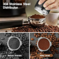 thumbnail image 2 of 51mm Espresso Accessories Kit,Espresso Distribution,Spring Loaded Calibrated Tamper Dosing Funnel,Distributor Leveler, 2 of 6