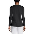 thumbnail image 2 of Lands' End Women's Petite Relaxed Supima Cotton Long Sleeve V-Neck T-Shirt, 2 of 5