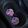 thumbnail image 2 of KuzmarK Sandstone Car Drink Coaster (set of 2) - Purple Camouflage, 2 of 2