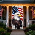 thumbnail image 4 of Luxcidy Independence Day Door Cover, 72.8x35.4in Patriotic Door Banner, Porch Decoration, Outdoor Indoor Party Decor for Home, Festive Entryway (B), 4 of 6