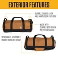thumbnail image 2 of Bolsa de lona Carhartt Classic redonda con bolsa multiusos de 60 litros, color negro, 2 of 6