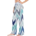 thumbnail image 2 of Women's Boho Zig Zag Doodle Dots Chevron Pajama Pants, Casual Pajama Bottoms Lounge Pants Wide Leg, 2 of 7