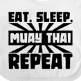 thumbnail image 4 of Inktastic Eat, Sleep, Muay Thai, Repeat Boys or Girls Baby Bib, 4 of 4
