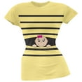 thumbnail image 1 of T-Shirt Junior Doux Jaune à Rayures pour Bébé Fille, 1 of 1