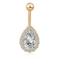 thumbnail image 1 of Maoww Water Drop Women Belly Button Rings Body Piercing Gold Plated Navel Rings, 1 of 1