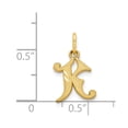 thumbnail image 2 of 14k Yellow Gold Initial K Charm - .6 Grams - Measures 18.3x10.4mm, 2 of 4