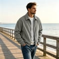thumbnail image 4 of Men's Corduroy Jackets Long Sleeve Casual Jacket Outwear Warm Soft Full-Zip Sweatshirt Jacket for Cold Outdoor Weather Coat with Pockets, 4 of 6